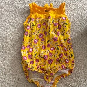 Yellow Floral Baby Romper